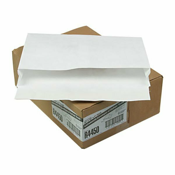 Survivor R4450 Tyvek 10'' x 15'' x 2'' Heavy-Duty White Expansion Mailer, 100PK 5594450